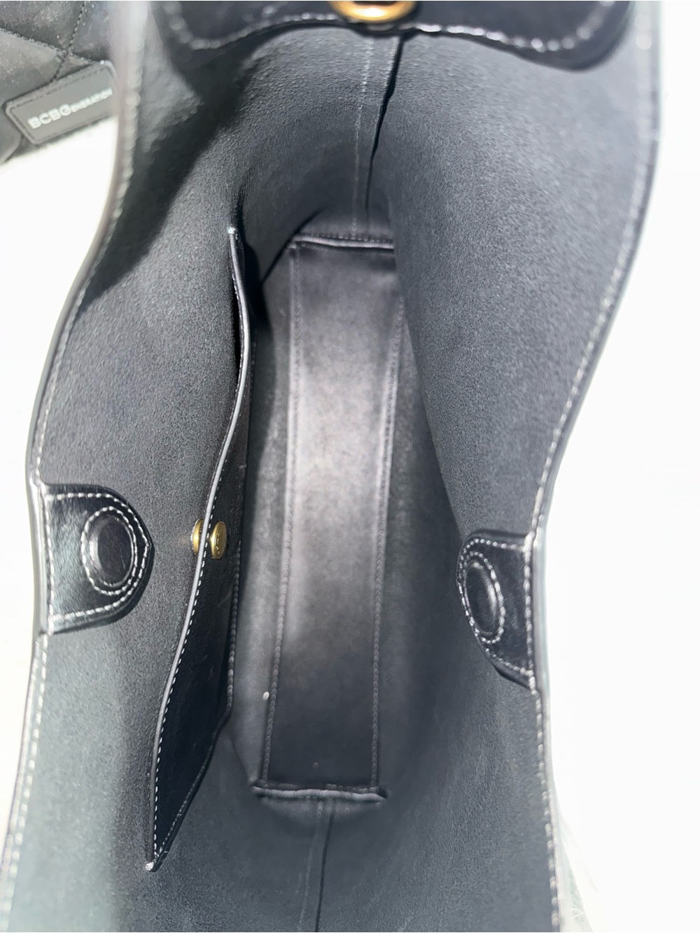 Coach Brooklyn 28 Black Leather Hobo Shoulder Bag with Gold Logo - Picture 3 of 7